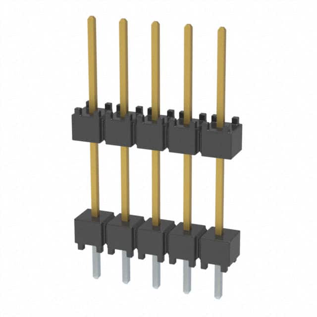 DW-05-10-S-S-450 CONN HDR 5POS 0.1 STACK T/H GOLD