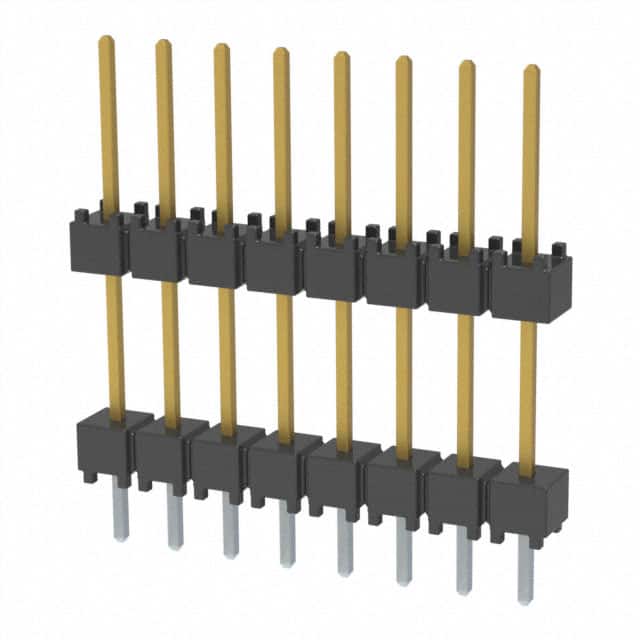 DW-08-10-L-S-450 CONN HDR 8POS 0.1 STACK T/H GOLD