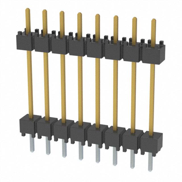 DW-08-10-L-S-600 CONN HDR 8POS 0.1 STACK T/H GOLD