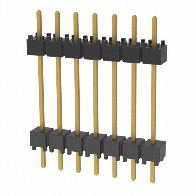 DW-07-10-G-S-600 CONN HDR 7POS 0.1 STACK T/H GOLD