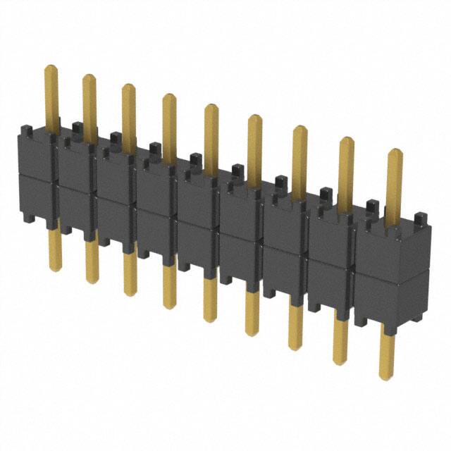 DW-09-07-G-S-200 CONN HDR 9POS 0.1 STACK T/H GOLD
