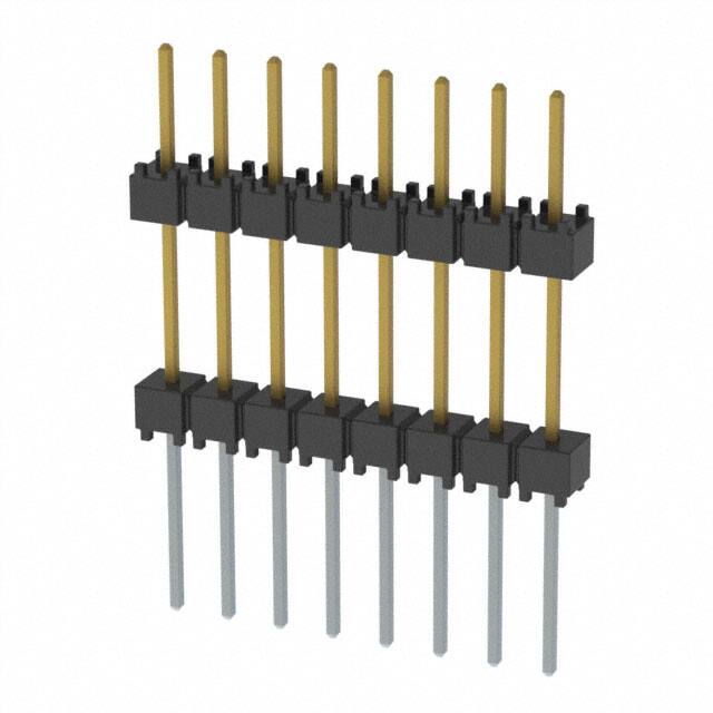 EW-08-12-L-S-500 CONN HDR 8POS 0.1 STACK T/H GOLD