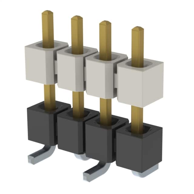 HW-04-17-L-S-350-SM CONN HDR 4POS 0.1 STACK SMD GOLD