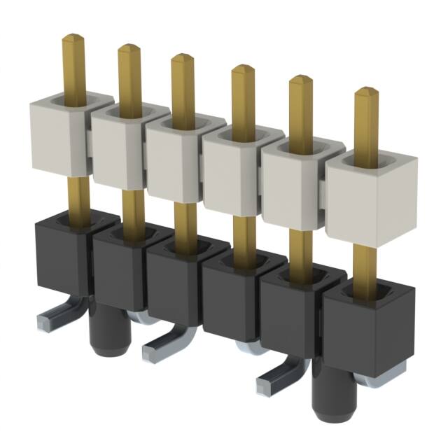 HW-06-08-F-S-300-SM-A CONN HDR 6POS 0.1 STACK SMD GOLD