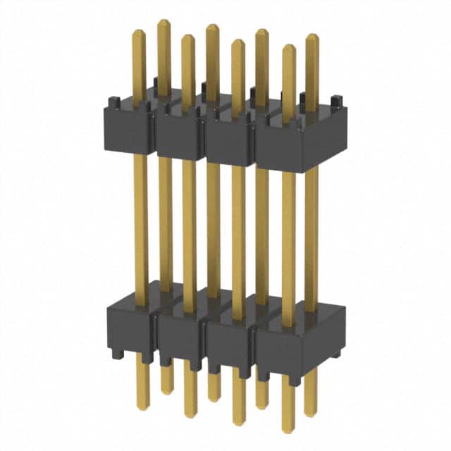 DW-04-10-G-D-500 CONN HDR 8POS 0.1 STACK T/H GOLD