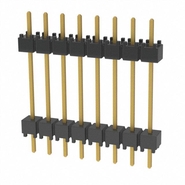 DW-08-10-G-S-600 CONN HDR 8POS 0.1 STACK T/H GOLD