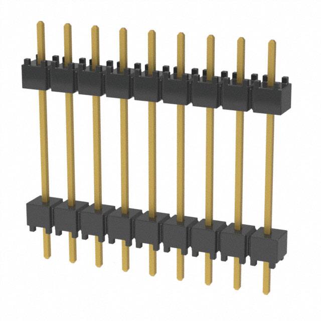 DW-09-10-G-S-600 CONN HDR 9POS 0.1 STACK T/H GOLD