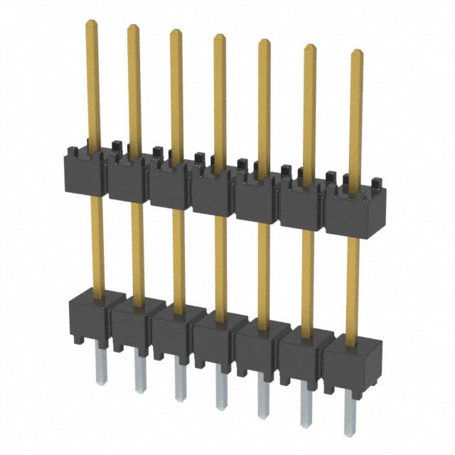 DW-07-10-S-S-450 CONN HDR 7POS 0.1 STACK T/H GOLD