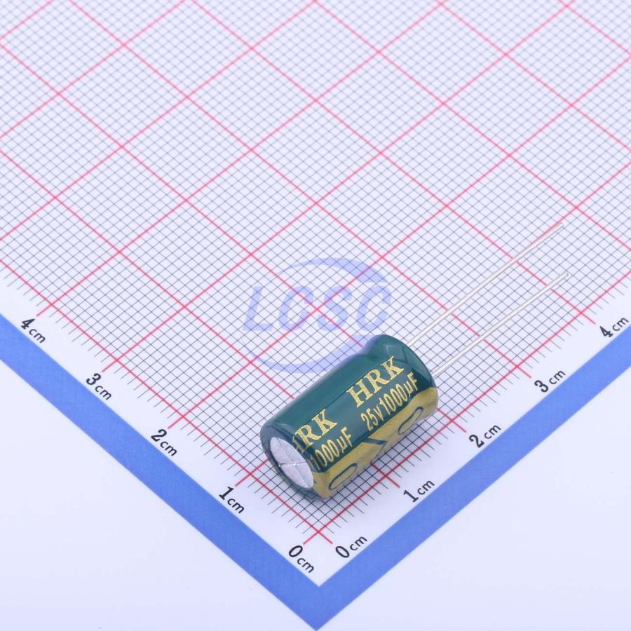 25V1000UF This is a 25V 1000µF aluminum electrolytic capacitor from N-A. It is designed for high frequency applications and features low ESR.
