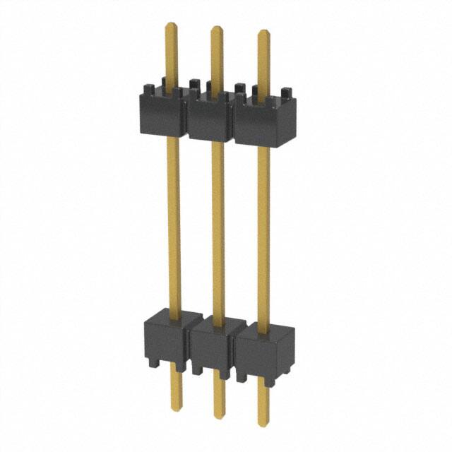 DW-03-10-G-S-600 CONN HDR 3POS 0.1 STACK T/H GOLD