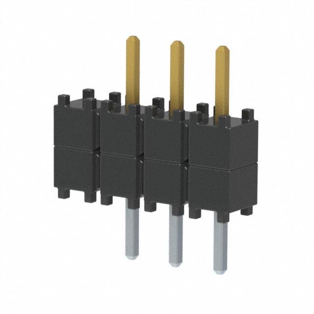 DW-04-07-F-S-200-001 CONN HDR 4POS 0.1 STACK T/H GOLD