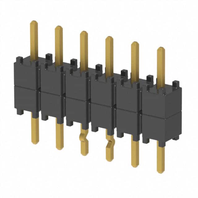 DW-06-07-G-S-200-LL CONN HDR 6POS 0.1 STACK T/H GOLD