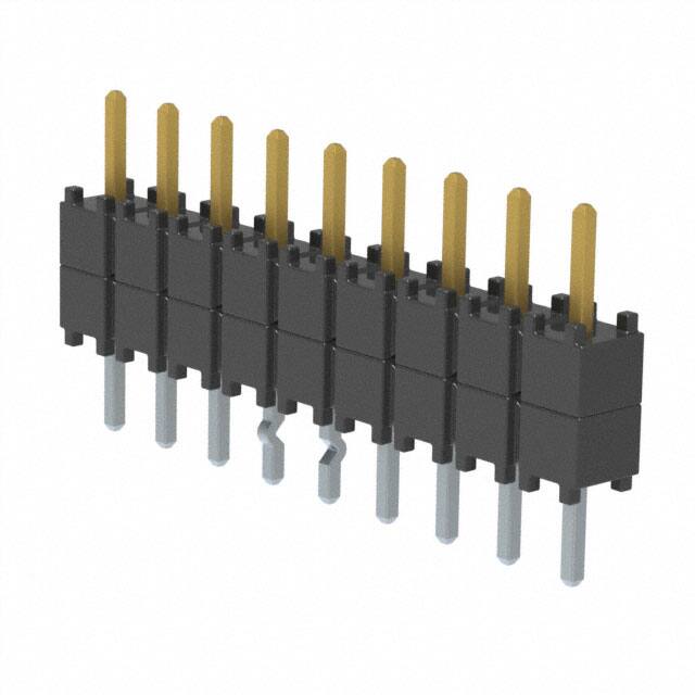 DW-09-07-S-S-200-LL CONN HDR 9POS 0.1 STACK T/H GOLD