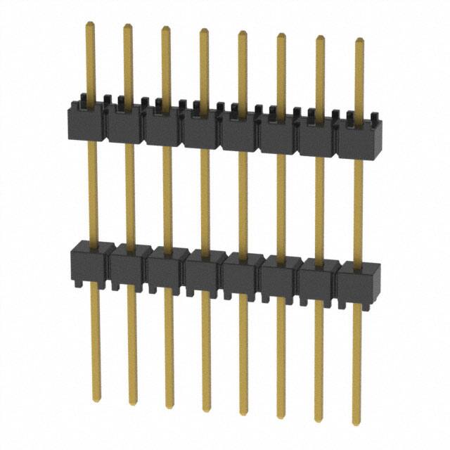 EW-08-12-G-S-500 CONN HDR 8POS 0.1 STACK T/H GOLD
