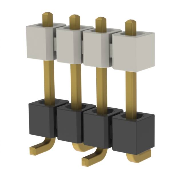 HW-04-08-G-S-400-SM CONN HDR 4POS 0.1 STACK SMD GOLD