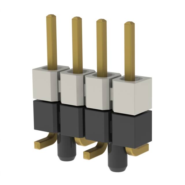 HW-04-16-G-S-260-SM-A CONN HDR 4POS 0.1 STACK SMD GOLD