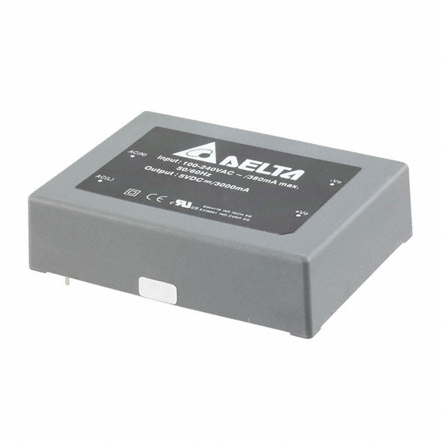 AA15S4800A The Delta Electronics AA15S4800A is an enclosed AC/DC converter with a 15W power rating. It features universal input and is designed for ITE (Commercial) applications.