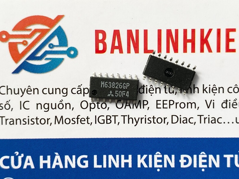 M63826GP The M63826GP is an IC from Mitsubishi Electric in a SOP-16 package. It is RoHS3 Compliant and has an MSL of 1 Unlimited.
