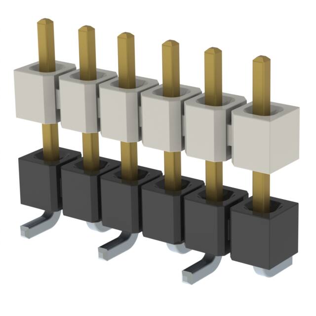 HW-06-08-L-S-315-SM-TR CONN HDR 6POS 0.1 STACK SMD GOLD