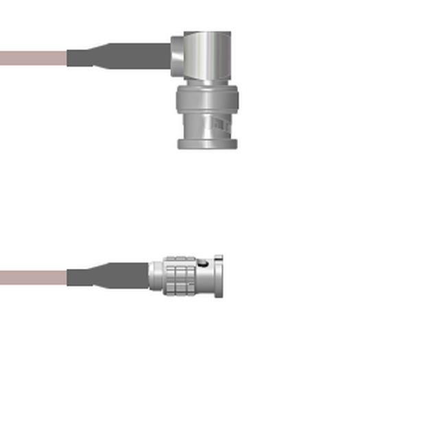 Q-0D00V0005018i CBL ASSY BNC-HD-BNC PL RG316 18"