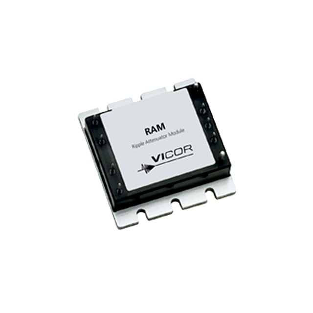VI-RAM-I1 Ripple attenuator module from Vicor. Reduces output noise to 3mVp-p for VI-200/VI-J00 converters, supports 5-50V input and 10A current.