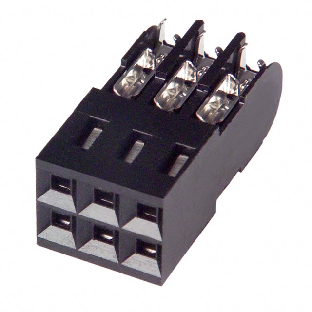 5-102393-1 CONN RCPT 6POS IDC 26-30AWG GOLD