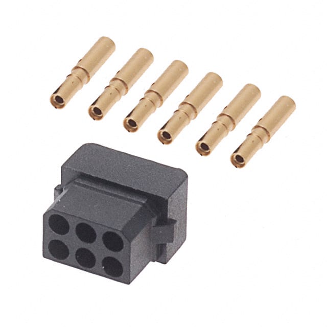 M80-8890605 CONN RCPT 6POS CRIMP 22AWG GOLD