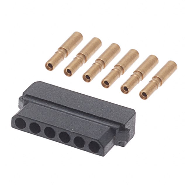 M80-8980605 CONN RCPT 6P CRIMP 24-28AWG GOLD
