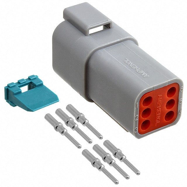 AT04-6P-KIT01 CONN RCPT 6POS CRIMP 16-18AWG