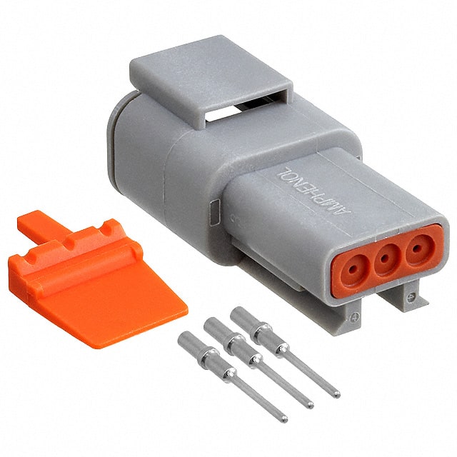 ATM04-3P-KIT01 CONN RCPT 3POS CRIMP 16-22AWG