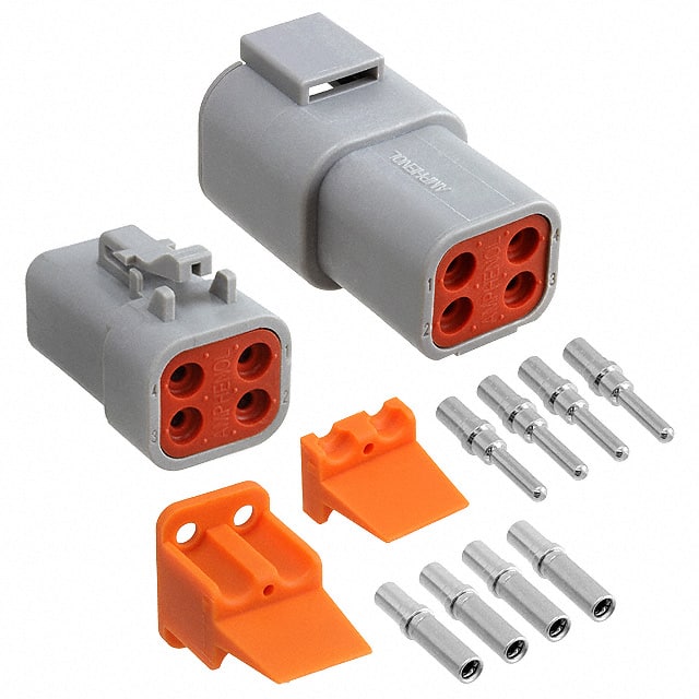 ATP4PS-CKIT CONN PLUG&RCPT 4P CRIMP 12-14AWG