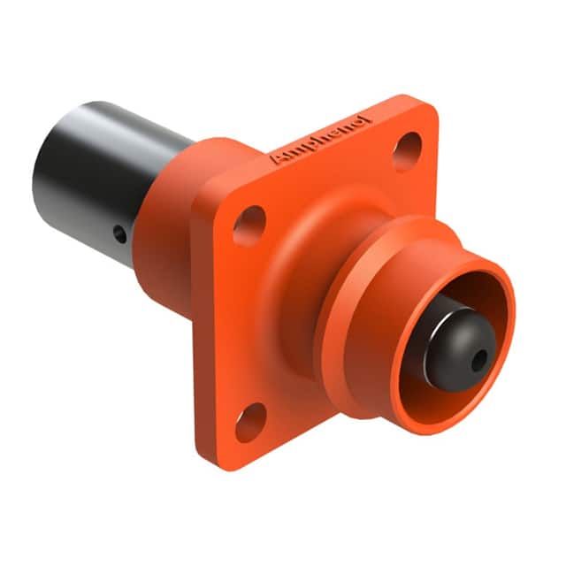 ATHP041P08NN-50-ORG 8MM RIGHT ANGLE PLUG, ORANGE