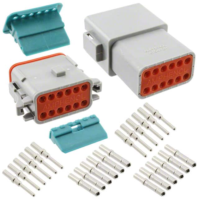 AT12PS-CKIT CONN PLUG&RCP 12P CRIMP 16-18AWG