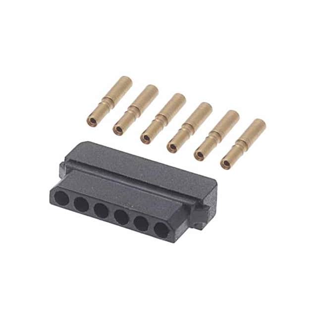 M80-6110645 CONN RCPT 6POS CRIMP 22AWG GOLD