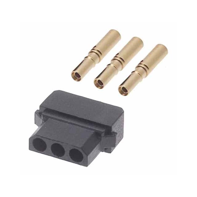 B5740-103-F-C-2 3 POS. FEMALE SIL 24-28AWG CABLE