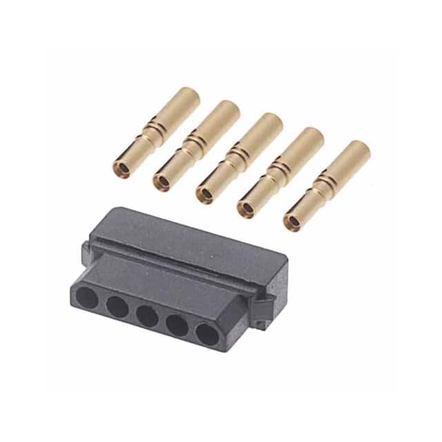 B5740-105-F-C-2 5 POS. FEMALE SIL 24-28AWG CABLE