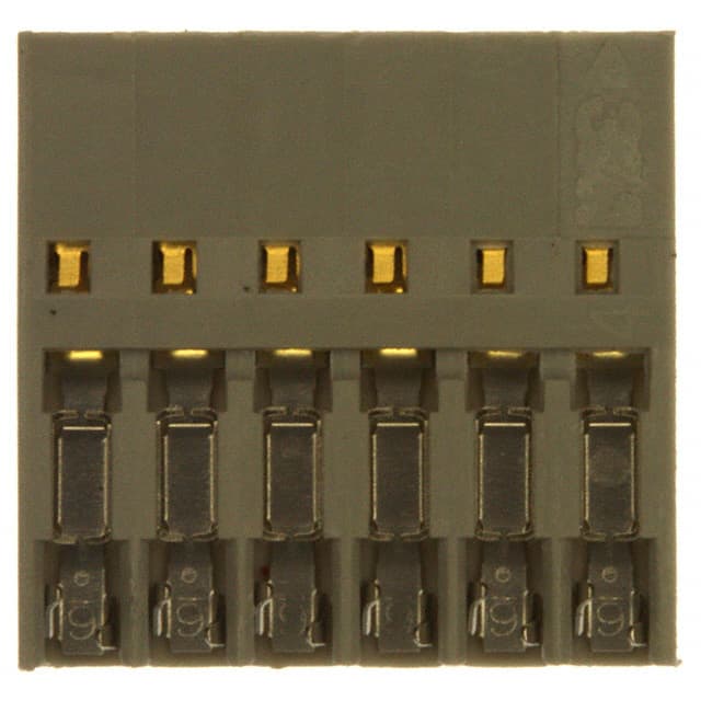 CHG-1006-001010-KCP CONN RCPT 6POS IDC 26-28AWG GOLD
