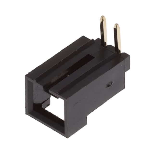 CDR-02-GR HEADER RA TH GOLD 2POS .1" SINGL