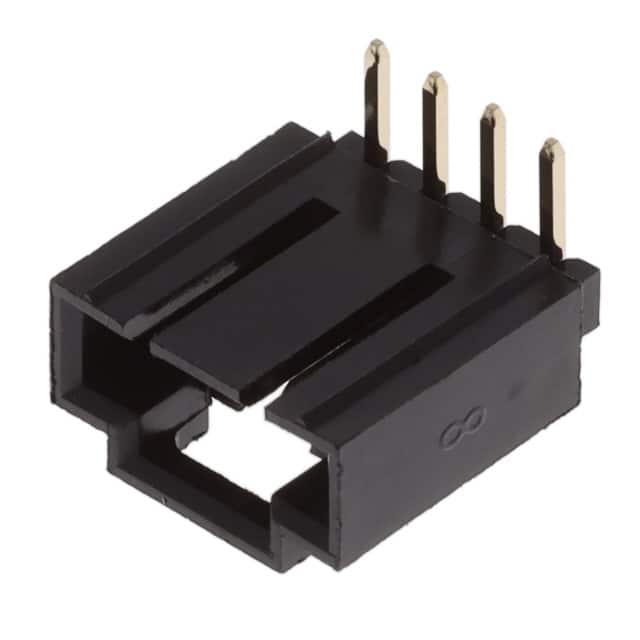 CDR-04-GR HEADER RA TH GOLD 4POS .1" SINGL