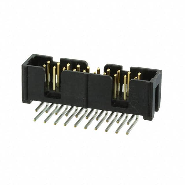 D2520-5002-AR CONN HEADER R/A 20POS 2.54MM
