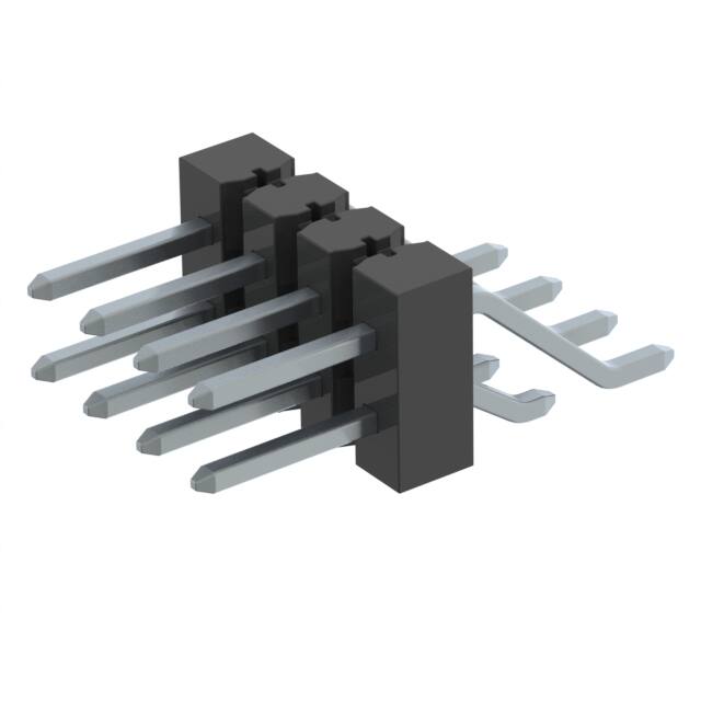 TSM-104-01-TM-DH CONN HEADER SMD R/A 8POS 2.54MM