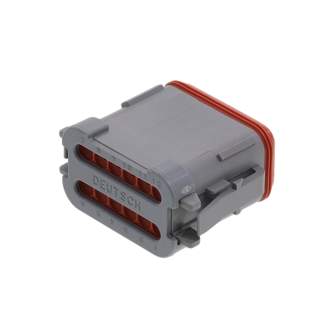 DT06-12SB-CE13 The DT06-12SB-CE13 is a 12-position plug housing for female terminals from TE Connectivity's DEUTSCH DT series. It features a sealed design with IP6K9K and IP68 ratings, wire-to-wire connection, and a 4.44mm centerline pitch.