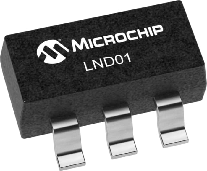 LND01K1-G The Microchip LND01K1-G is an N-Channel DMOS FET-Channel Single MOSFET. It operates in depletion mode and is housed in a 5-pin SOT-23-5 package.
