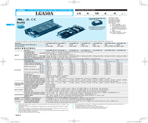 LGA75A-24-S The Cosel LGA75A-24-S is an open frame AC/DC converter with a 24V output voltage and 3.2A output current. It offers 86% efficiency and chassis mounting.