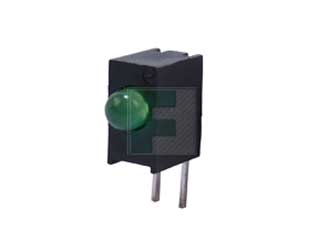H131CGD-180 The Bivar Inc. H131CGD-180 is a green LED indicator with a 3mm diffused lens. It operates at a typical forward voltage of 2.1V and draws 20mA.