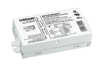 79448 The Osram 79448 is a 40W compact LED driver from the OPTOTRONIC series. It features programmable and dimmable capabilities with universal input voltage.