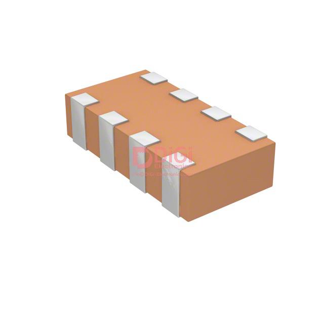 C1632C104K4RACTU This KEM CA064C104K4RAC7800 is a ceramic capacitor array with 0.1uF capacitance and a 16V voltage rating. It features an X7R dielectric and is designed for surface mounting.