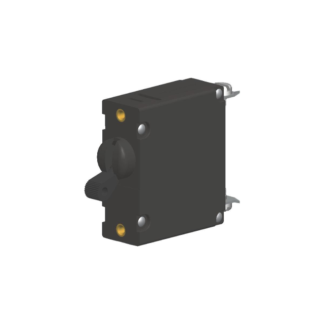 BA1-B0-11-610-221-D The Littelfuse Inc. BA1-B0-11-610-221-D is a 1-pole, 10A hydraulic-magnetic circuit breaker rated for 277V. It features a lever actuator and panel mount design.