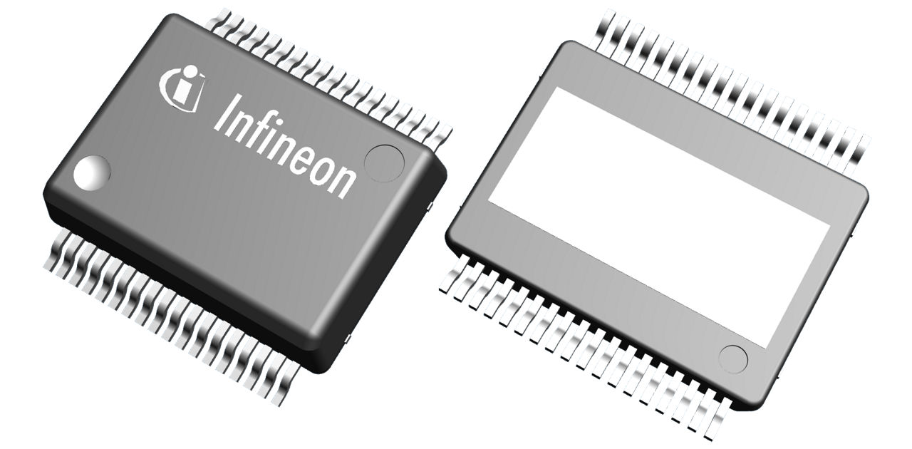 TLE8110ED The Infineon TLE8110ED is a 10-channel low-side switch designed for automotive and industrial applications. It offers SPI and parallel control interfaces.