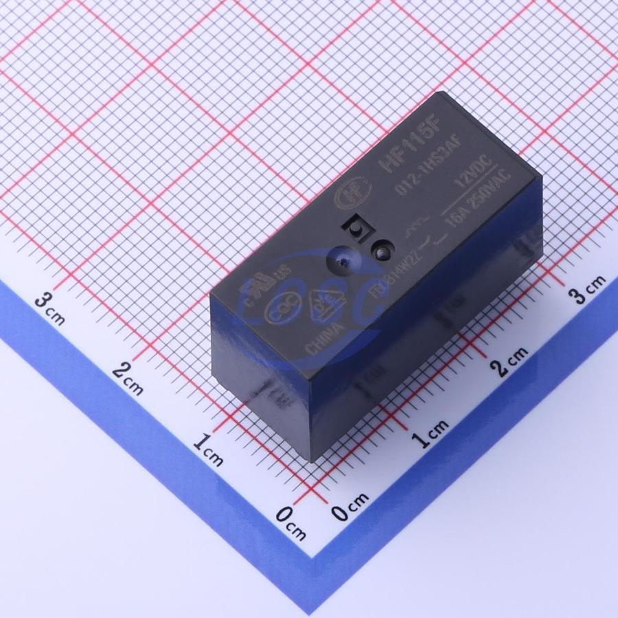 HF115F/012-1HS3AF The Hongfa HF115F/012-1HS3AF is a power relay with RoHS3 compliance. It features MSL 1 and REACH unaffected status.